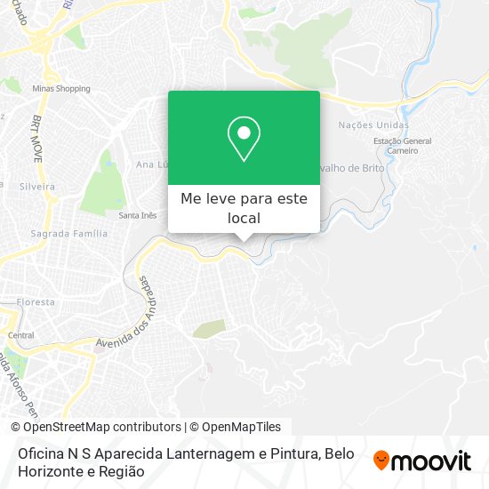 Oficina N S Aparecida Lanternagem e Pintura mapa