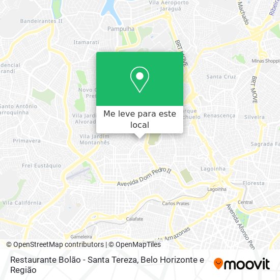 Restaurante Bolão - Santa Tereza mapa