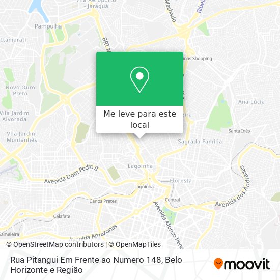 Rua Pitangui Em Frente ao Numero 148 mapa