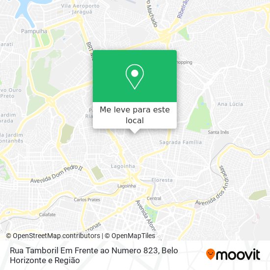 Rua Tamboril Em Frente ao Numero 823 mapa