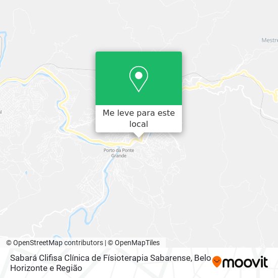 Sabará Clifisa Clínica de Físioterapia Sabarense mapa