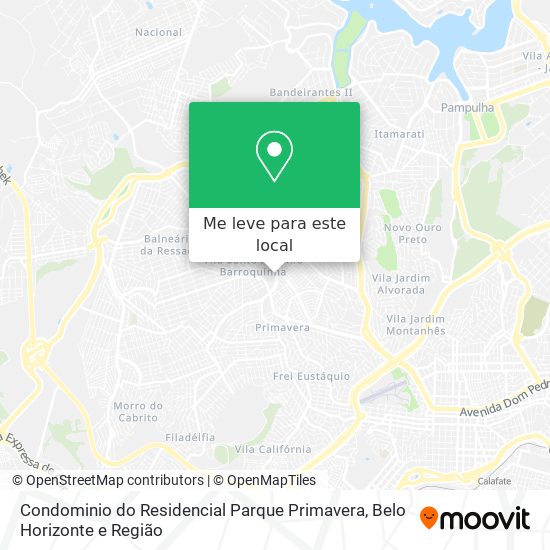 Condominio do Residencial Parque Primavera mapa