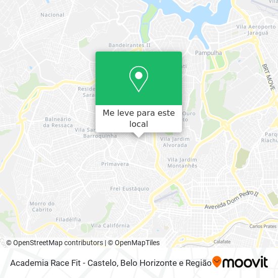 Academia Race Fit - Castelo mapa