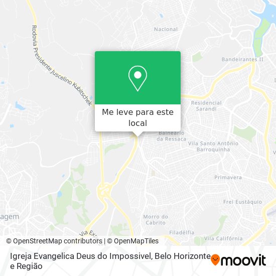 Igreja Evangelica Deus do Impossivel mapa