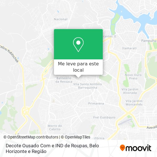 Decote Ousado Com e IND de Roupas mapa