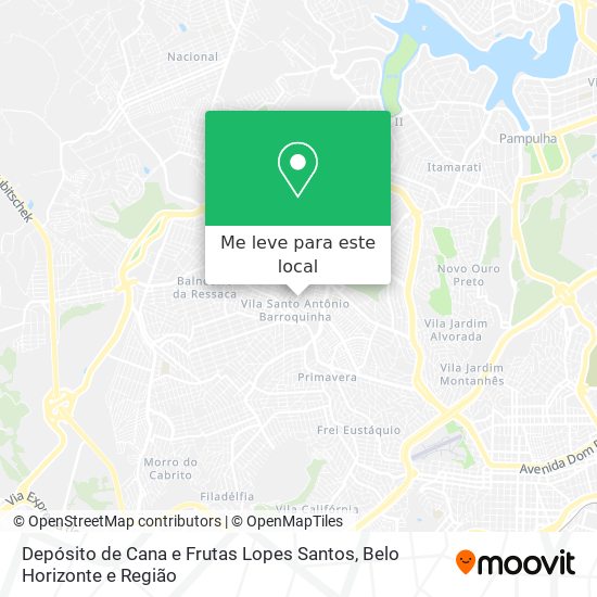 Depósito de Cana e Frutas Lopes Santos mapa