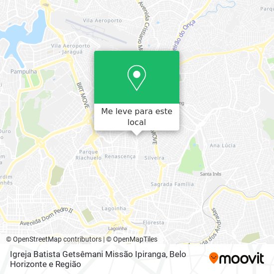 Igreja Batista Getsêmani Missão Ipiranga mapa