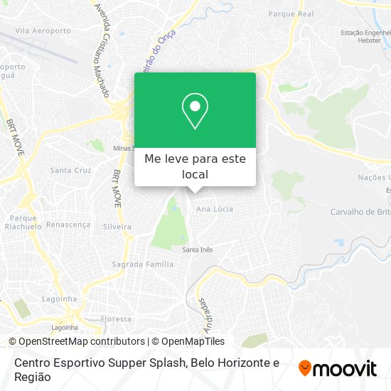 Centro Esportivo Supper Splash mapa