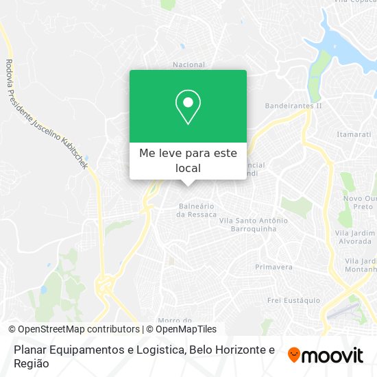Planar Equipamentos e Logistica mapa