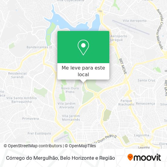 Córrego do Mergulhão mapa