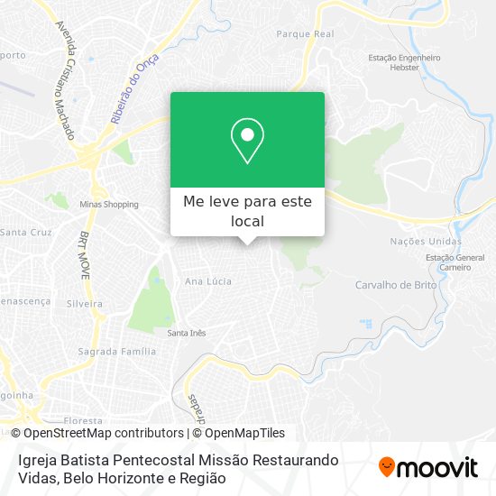 Igreja Batista Pentecostal Missão Restaurando Vidas mapa