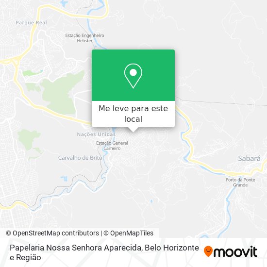 Papelaria Nossa Senhora Aparecida mapa