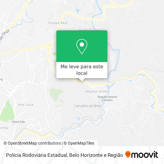 Polícia Rodoviária Estadual mapa