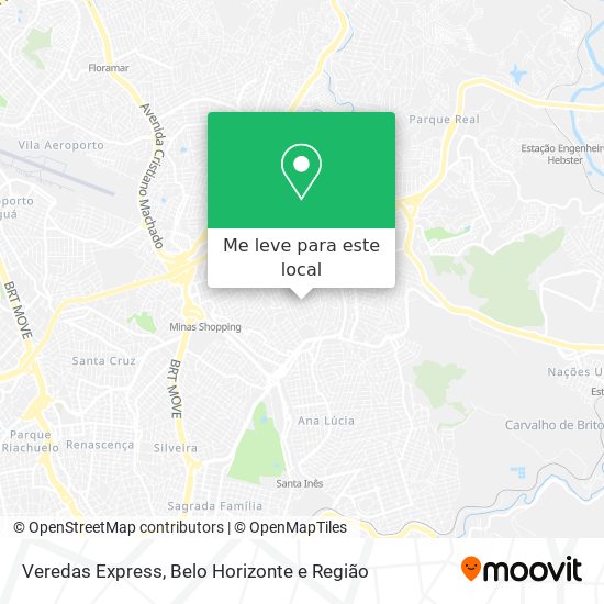 Veredas Express mapa