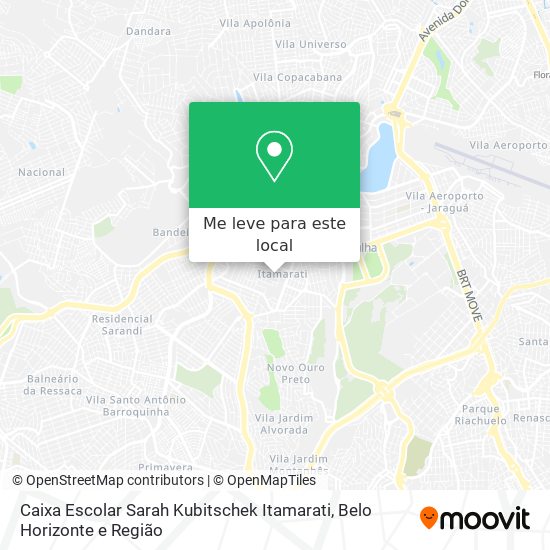 Caixa Escolar Sarah Kubitschek Itamarati mapa