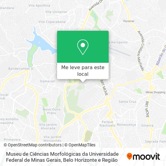 Museu de Ciências Morfológicas da Universidade Federal de Minas Gerais mapa