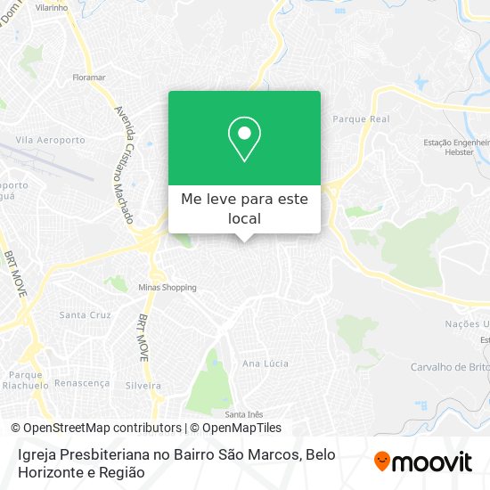 Igreja Presbiteriana no Bairro São Marcos mapa