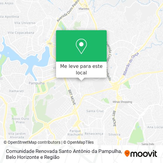 Comunidade Renovada Santo Antônio da Pampulha mapa