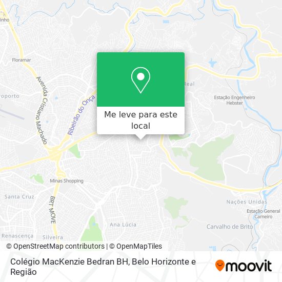 Colégio MacKenzie Bedran BH mapa