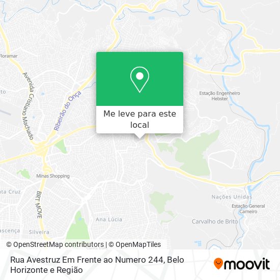 Rua Avestruz Em Frente ao Numero 244 mapa