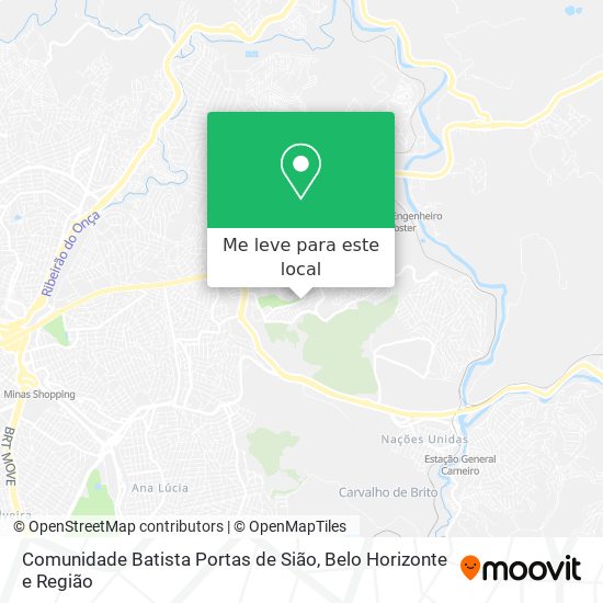 Comunidade Batista Portas de Sião mapa