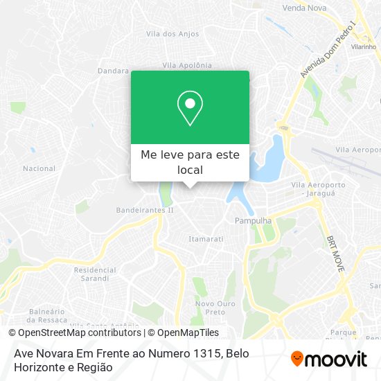 Ave Novara Em Frente ao Numero 1315 mapa