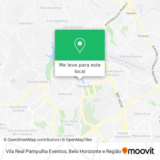 Vila Real Pampulha Eventos mapa
