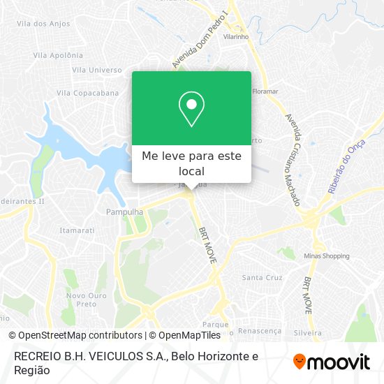 RECREIO B.H. VEICULOS S.A. mapa