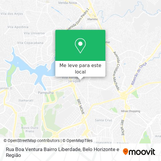 Rua Boa Ventura Bairro Liberdade mapa