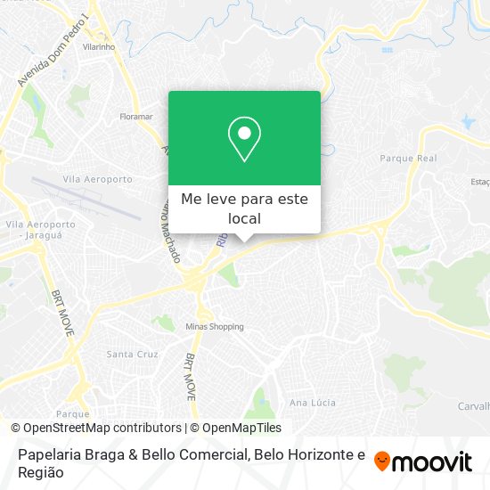 Papelaria Braga & Bello Comercial mapa