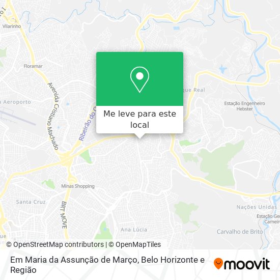 Em Maria da Assunção de Março mapa