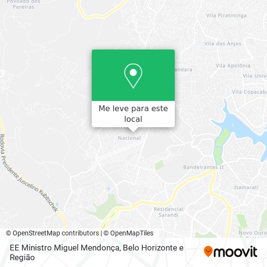 EE Ministro Miguel Mendonça mapa