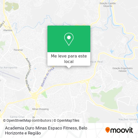 Academia Ouro Minas Espaco Fitness mapa