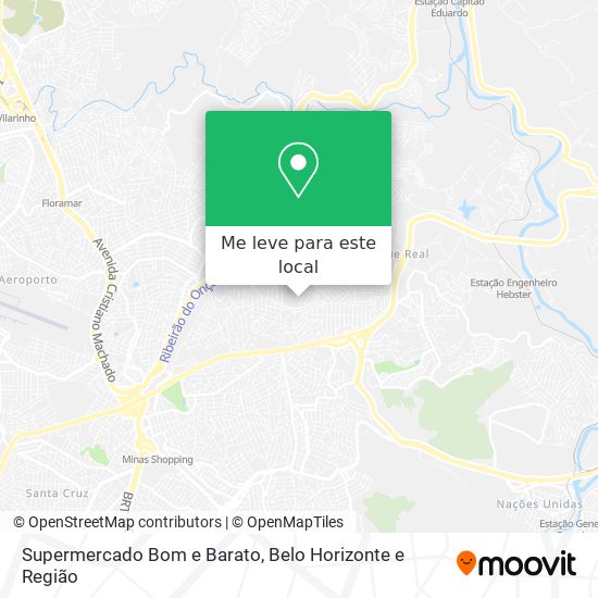 Supermercado Bom e Barato mapa