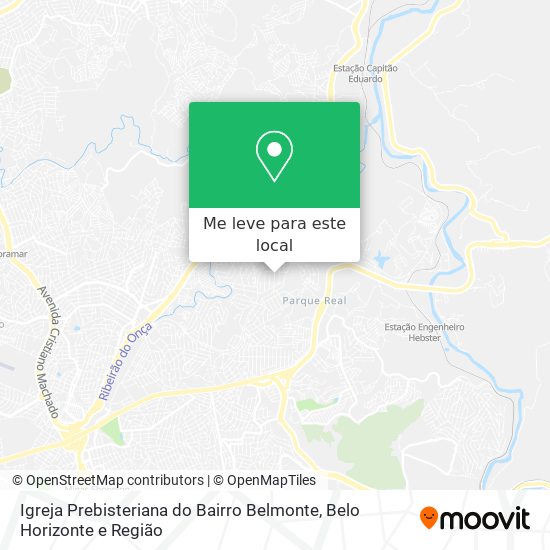 Igreja Prebisteriana do Bairro Belmonte mapa