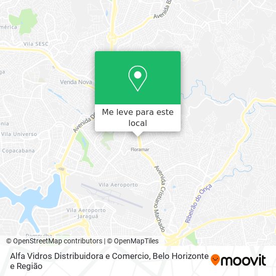 Alfa Vidros Distribuidora e Comercio mapa
