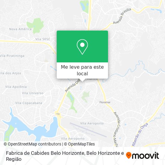 Fabrica de Cabides Belo Horizonte mapa
