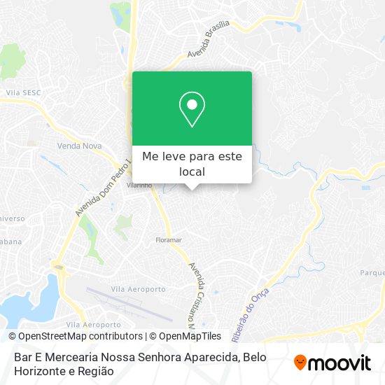 Bar E Mercearia Nossa Senhora Aparecida mapa