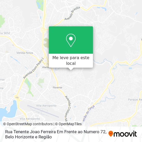 Rua Tenente Joao Ferreira Em Frente ao Numero 72 mapa