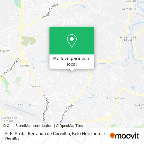 E. E. Profa. Benvinda de Carvalho mapa