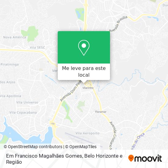 Em Francisco Magalhães Gomes mapa