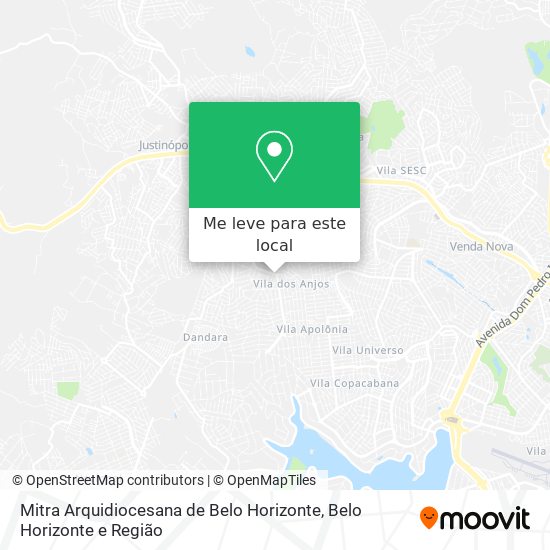 Mitra Arquidiocesana de Belo Horizonte mapa
