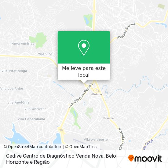 Cedive Centro de Diagnóstico Venda Nova mapa