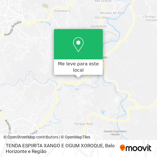 TENDA ESPIRITA XANGO E OGUM XOROQUE mapa