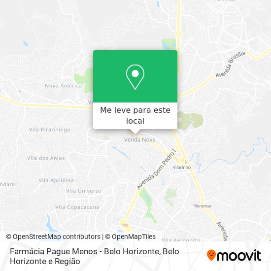 Farmácia Pague Menos - Belo Horizonte mapa