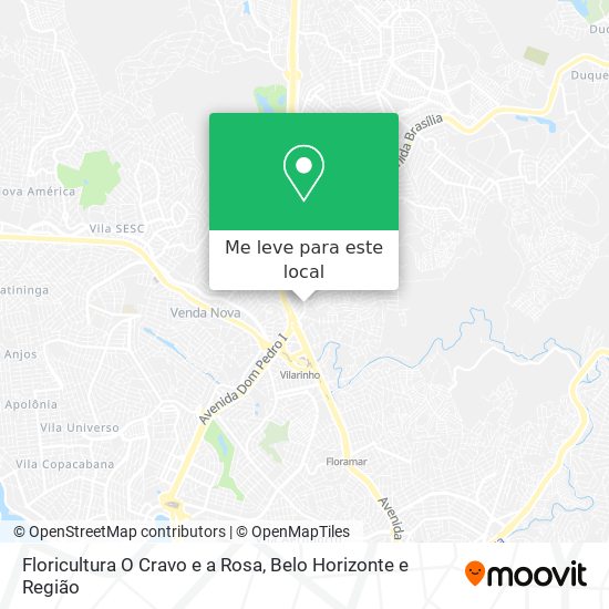 Floricultura O Cravo e a Rosa mapa