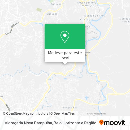 Vidraçaria Nova Pampulha mapa