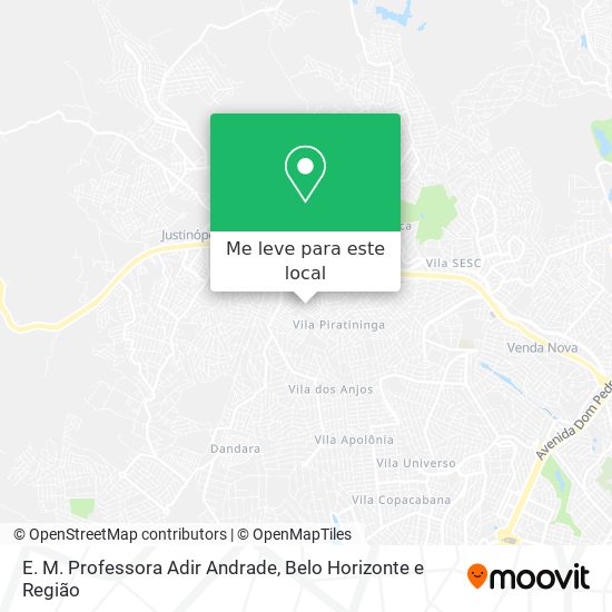 E. M. Professora Adir Andrade mapa