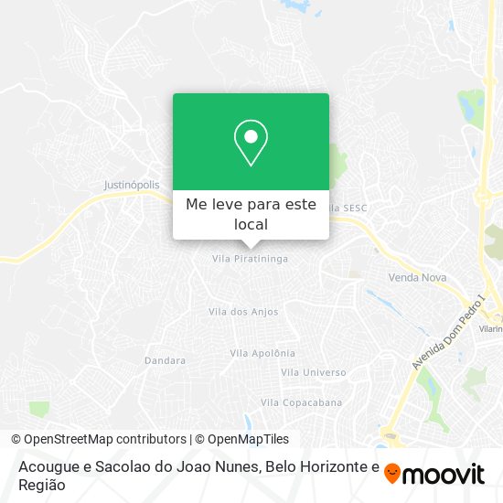 Acougue e Sacolao do Joao Nunes mapa