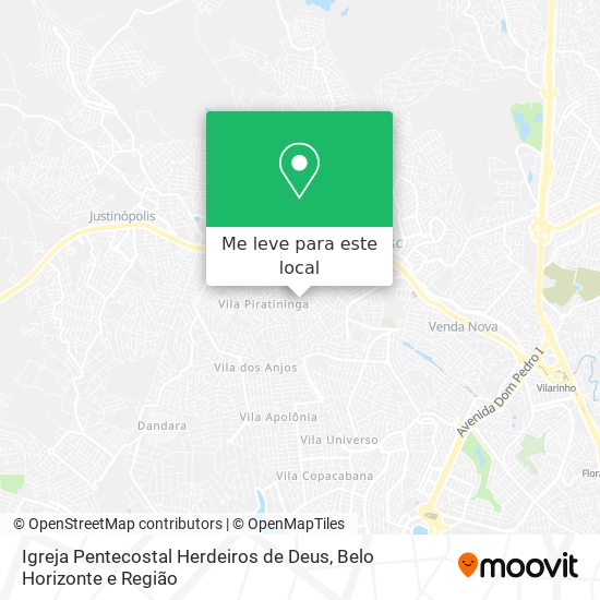 Igreja Pentecostal Herdeiros de Deus mapa